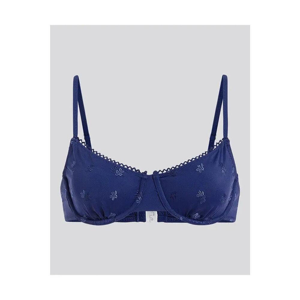 Solid & Striped The Daphne Embroidered Bikini Top - M